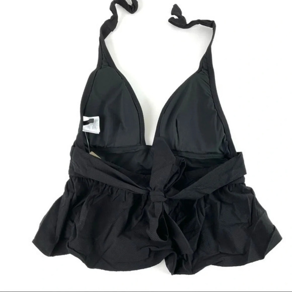 New J Crew Halter Peplum Tankini Top Pique Nylon - Picture 4 of 5